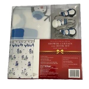 Bed Bath & Beyond Snowman Shower Curtain Set with Hooks